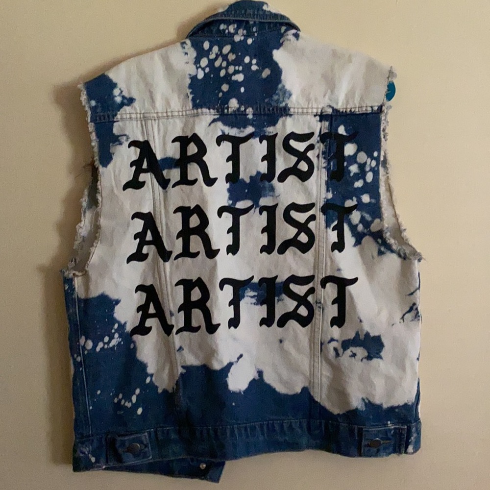 Bleached Denim Vest